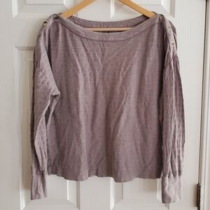 Anthropologie Crop Dolman Sleeve Top Grey Size Small
